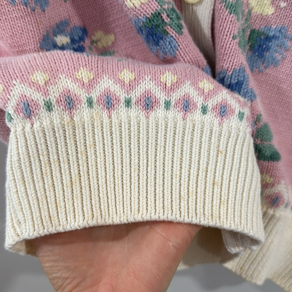Vintage Eddie Bauer floral knit grandmacore vest - Picture 7 of 8